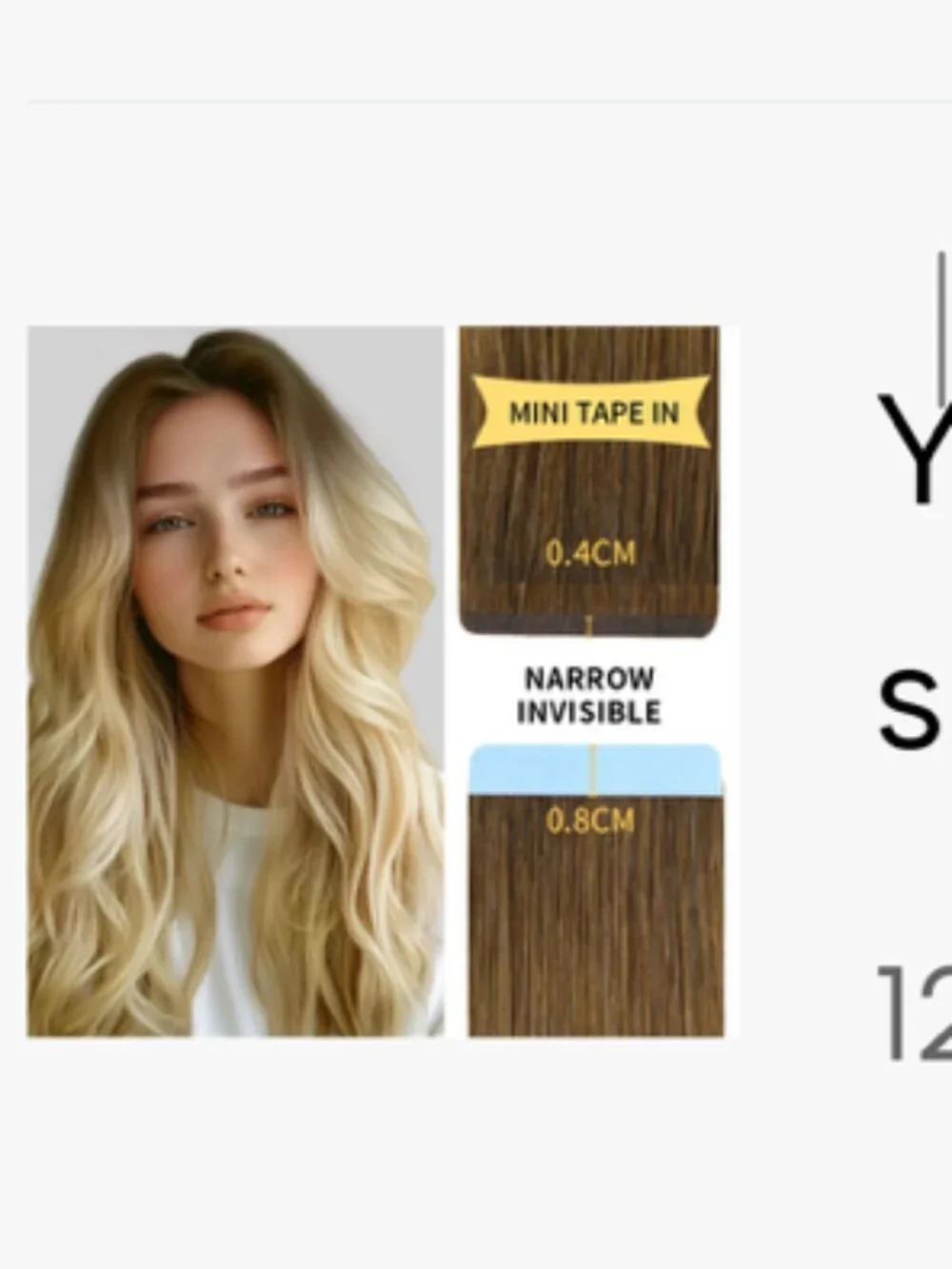 New YILITE Light Brown to Platinum Blonde Invisible Tape In Extensions 20Pcs